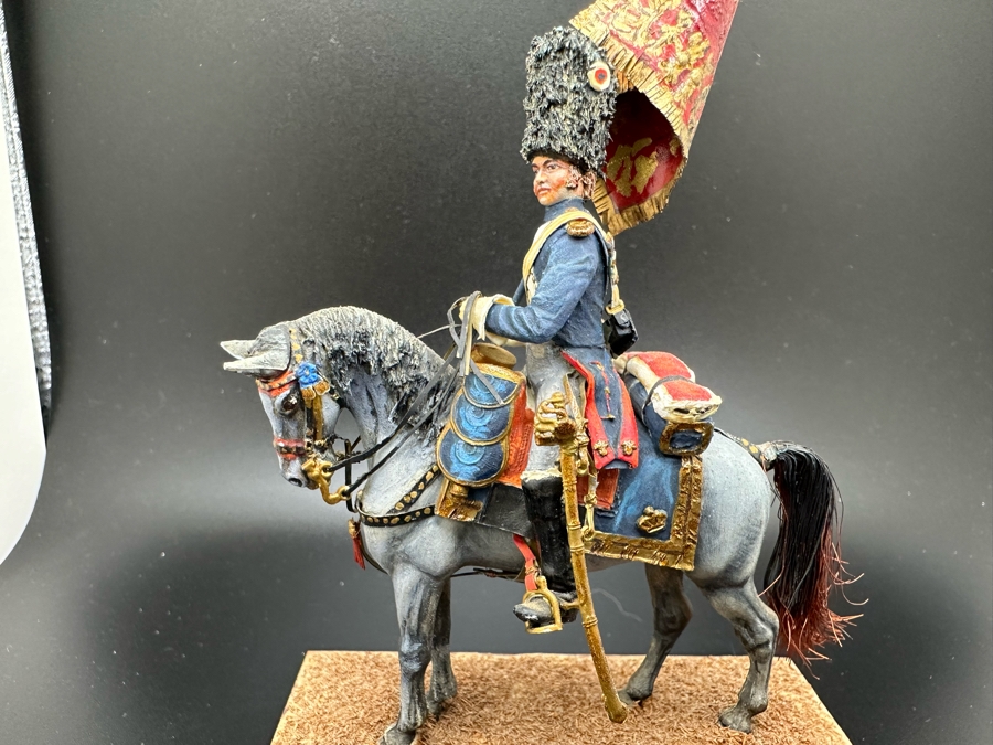Hand Painted Historex Plastic Miniature Military Figurine Grenadier A Cheval Toy Soldier On Horse By Dr. David D. Michaels 4W X 3D X 6.5H [Photo 4]