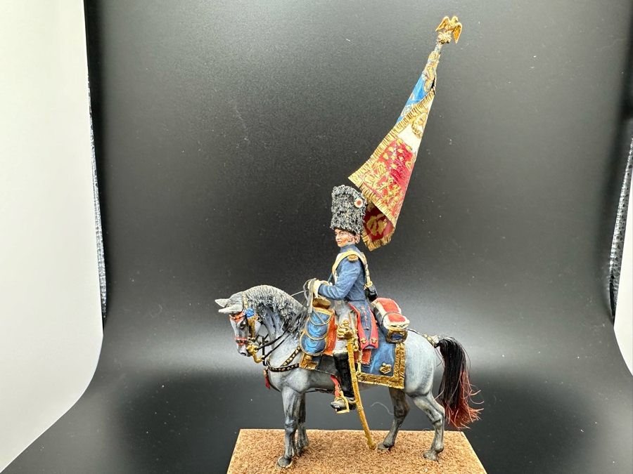Hand Painted Historex Plastic Miniature Military Figurine Grenadier A Cheval Toy Soldier On Horse By Dr. David D. Michaels 4W X 3D X 6.5H [Photo 3]
