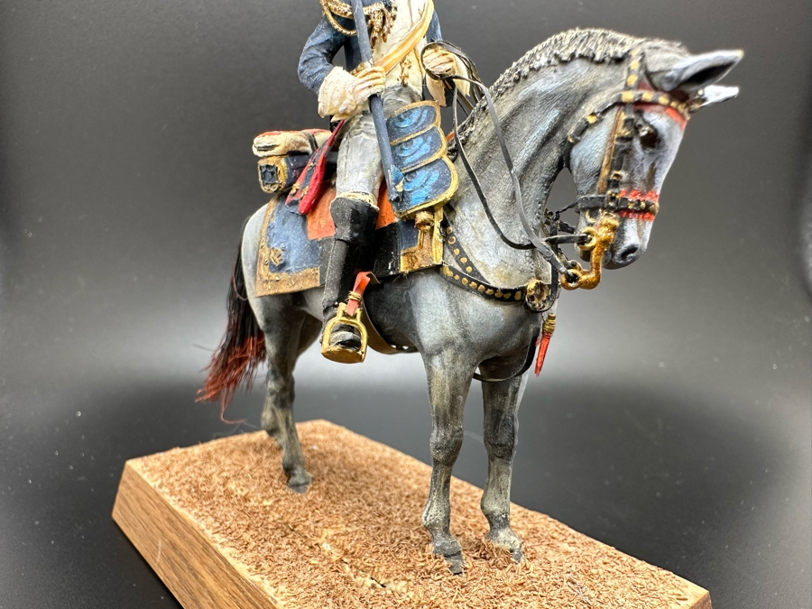 Hand Painted Historex Plastic Miniature Military Figurine Grenadier A Cheval Toy Soldier On Horse By Dr. David D. Michaels 4W X 3D X 6.5H [Photo 11]
