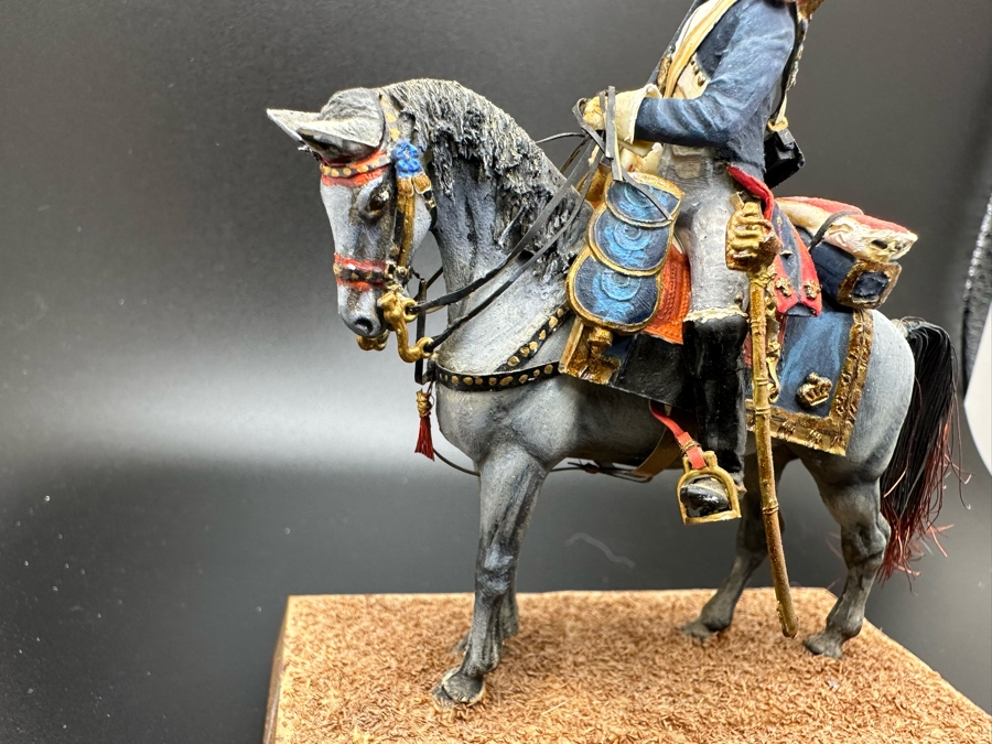 Hand Painted Historex Plastic Miniature Military Figurine Grenadier A Cheval Toy Soldier On Horse By Dr. David D. Michaels 4W X 3D X 6.5H [Photo 5]