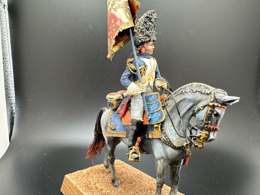 Hand Painted Historex Plastic Miniature Military Figurine Grenadier A Cheval Toy Soldier On Horse By Dr. David D. Michaels 4W X 3D X 6.5H [Photo 10]
