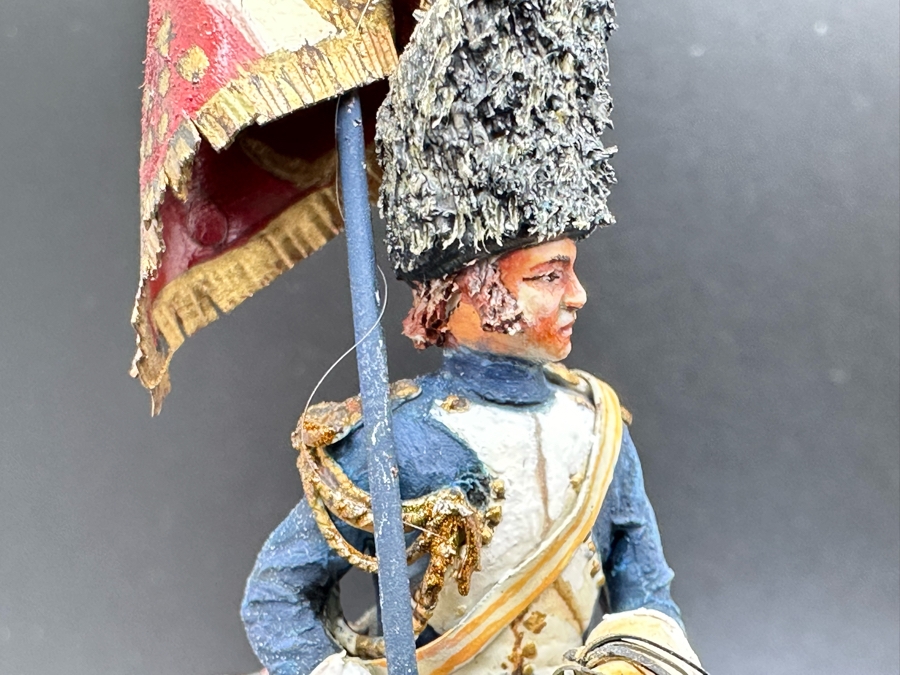Hand Painted Historex Plastic Miniature Military Figurine Grenadier A Cheval Toy Soldier On Horse By Dr. David D. Michaels 4W X 3D X 6.5H [Photo 13]