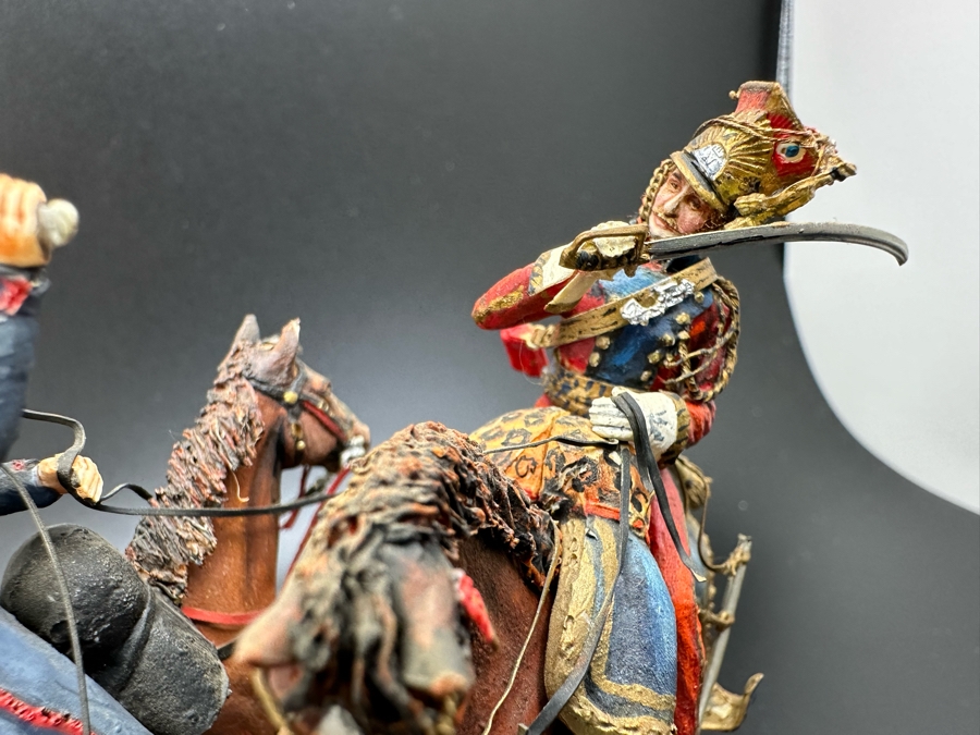 Hand Painted Historex Plastic Miniature Military Figurine Cossack 2. Lancer Toy Soldiers On Horses By Dr. David D. Michaels 4W X 3D X 4.5H [Photo 4]