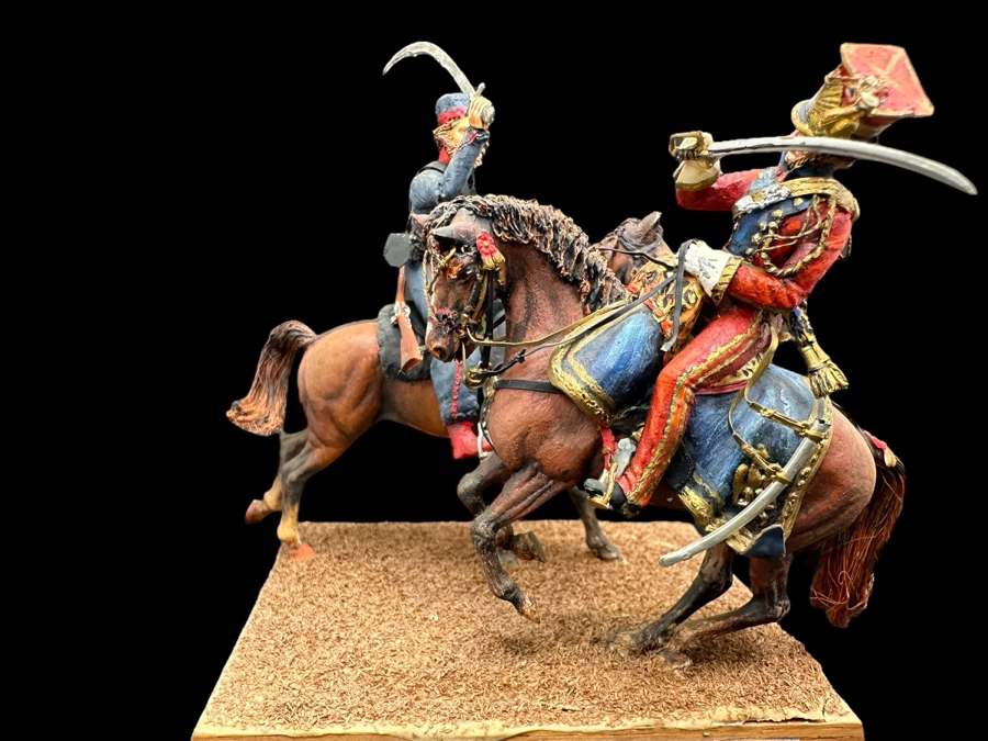 Hand Painted Historex Plastic Miniature Military Figurine Cossack 2. Lancer Toy Soldiers On Horses By Dr. David D. Michaels 4W X 3D X 4.5H [Photo 2]