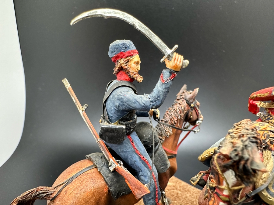 Hand Painted Historex Plastic Miniature Military Figurine Cossack 2. Lancer Toy Soldiers On Horses By Dr. David D. Michaels 4W X 3D X 4.5H [Photo 5]
