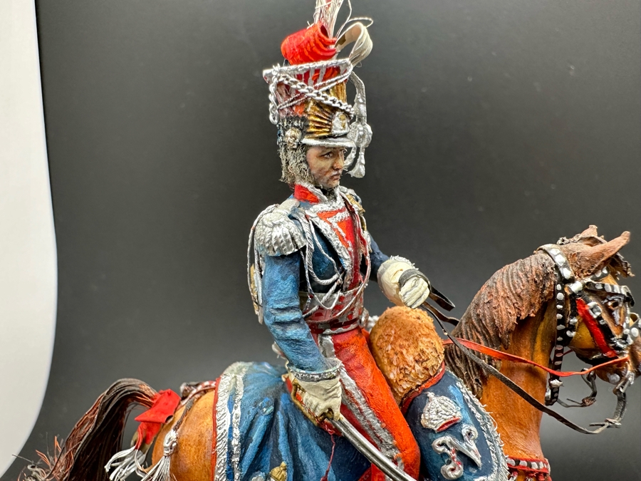 Hand Painted Historex Plastic Miniature Military Figurine Krasinsky Toy Soldier On Horse By Dr. David D. Michaels 4W X 2D X 5H [Photo 3]