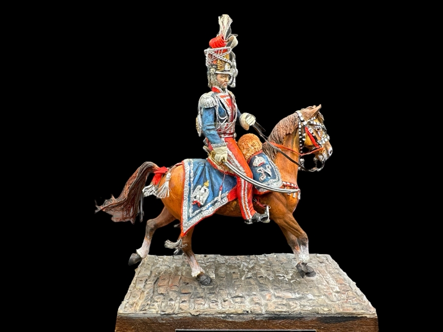 Hand Painted Historex Plastic Miniature Military Figurine Krasinsky Toy Soldier On Horse By Dr. David D. Michaels 4W X 2D X 5H [Photo 2]