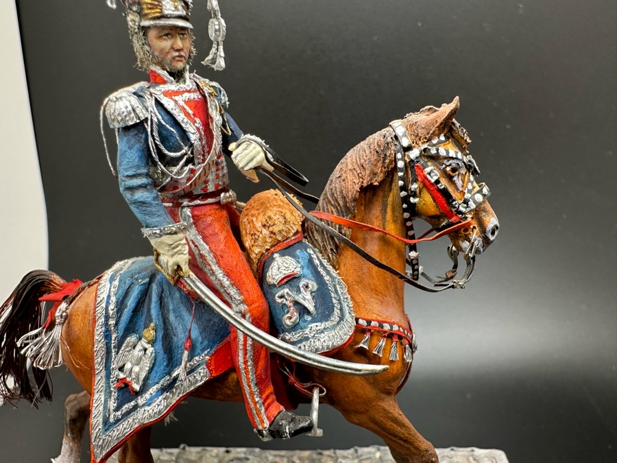 Hand Painted Historex Plastic Miniature Military Figurine Krasinsky Toy Soldier On Horse By Dr. David D. Michaels 4W X 2D X 5H [Photo 4]