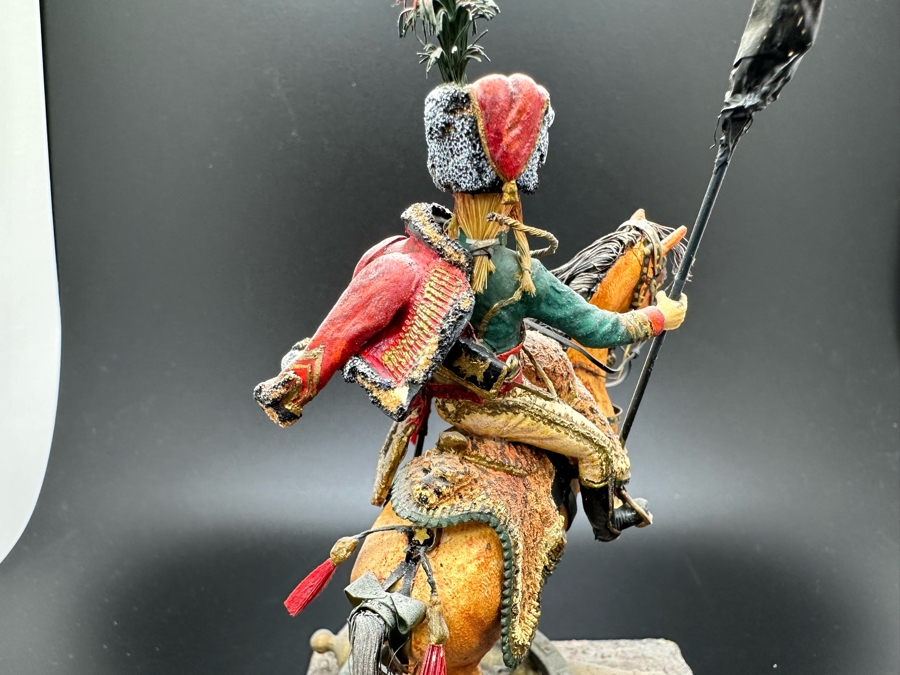 Hand Painted Historex Plastic Miniature Military Figurine Chasseur Guard Toy Soldier On Horse By Dr. David D. Michaels 3W X 3D X 6H [Photo 10]