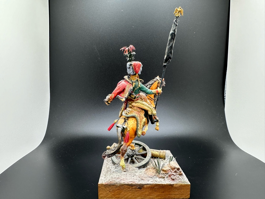 Hand Painted Historex Plastic Miniature Military Figurine Chasseur Guard Toy Soldier On Horse By Dr. David D. Michaels 3W X 3D X 6H [Photo 9]