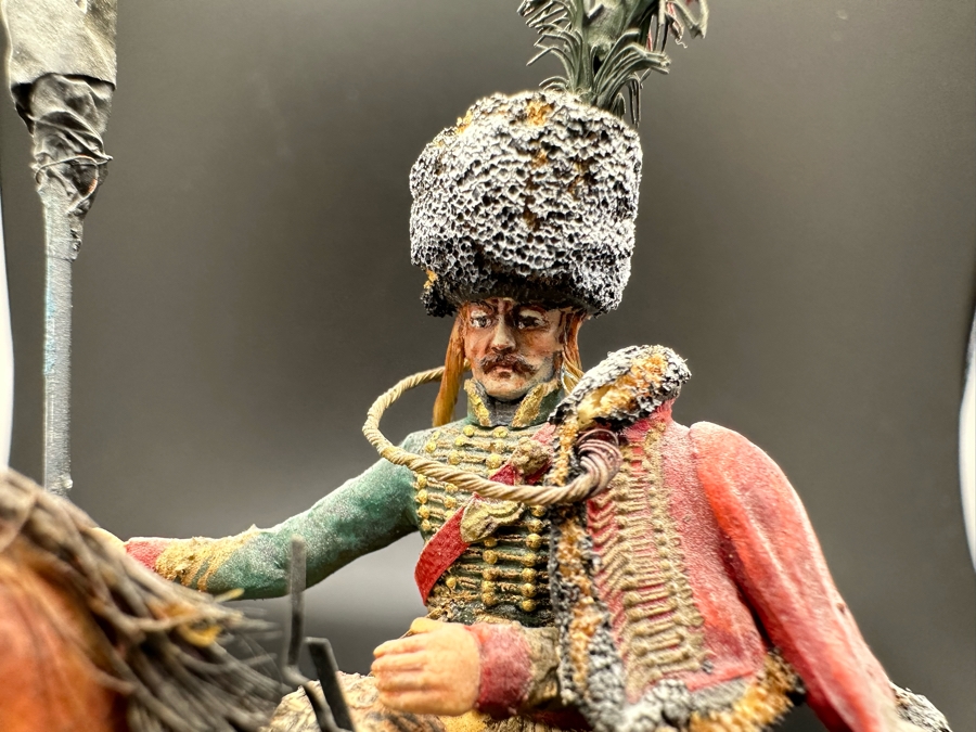Hand Painted Historex Plastic Miniature Military Figurine Chasseur Guard Toy Soldier On Horse By Dr. David D. Michaels 3W X 3D X 6H [Photo 13]