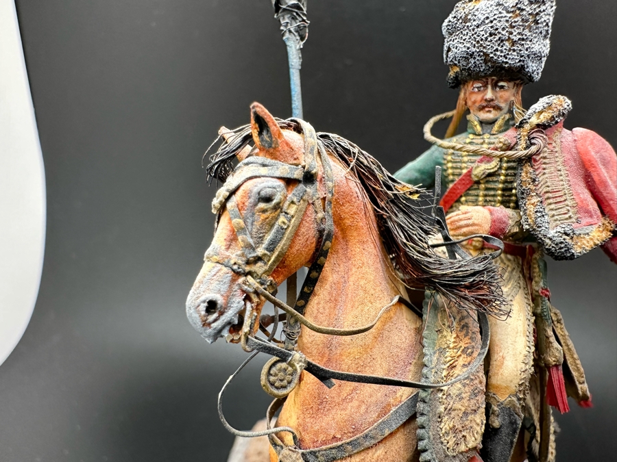 Hand Painted Historex Plastic Miniature Military Figurine Chasseur Guard Toy Soldier On Horse By Dr. David D. Michaels 3W X 3D X 6H [Photo 4]