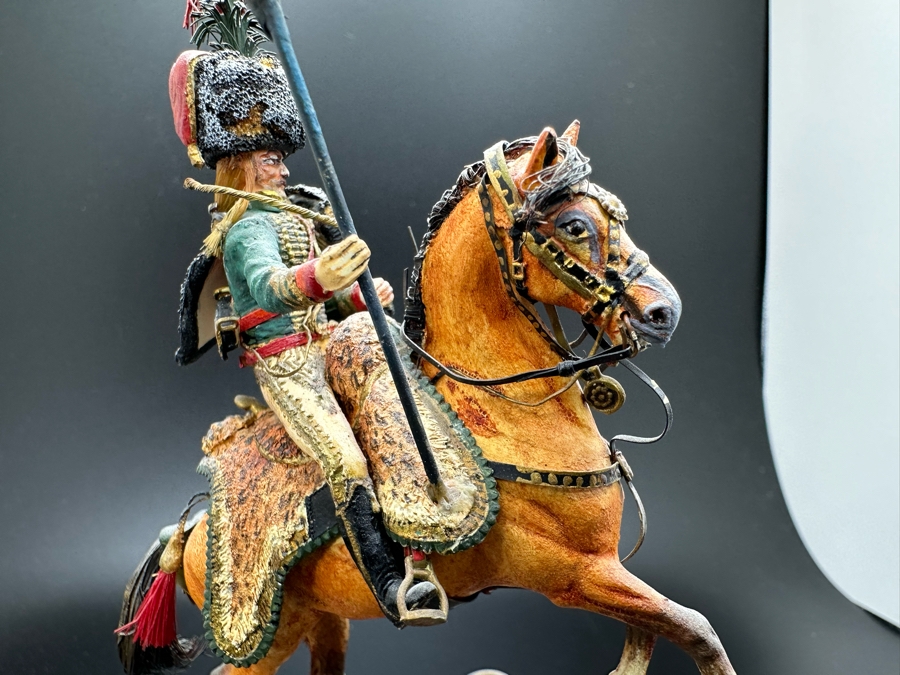 Hand Painted Historex Plastic Miniature Military Figurine Chasseur Guard Toy Soldier On Horse By Dr. David D. Michaels 3W X 3D X 6H [Photo 12]