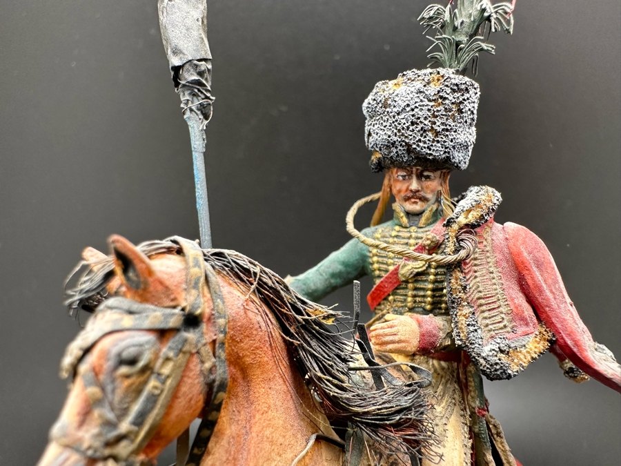 Hand Painted Historex Plastic Miniature Military Figurine Chasseur Guard Toy Soldier On Horse By Dr. David D. Michaels 3W X 3D X 6H [Photo 5]