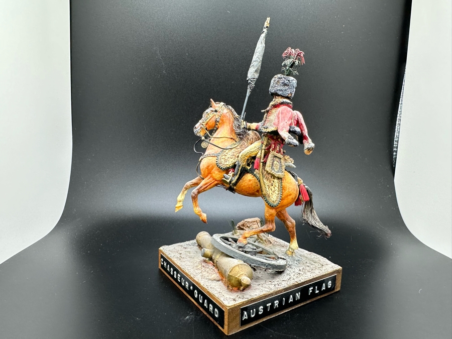 Hand Painted Historex Plastic Miniature Military Figurine Chasseur Guard Toy Soldier On Horse By Dr. David D. Michaels 3W X 3D X 6H [Photo 6]