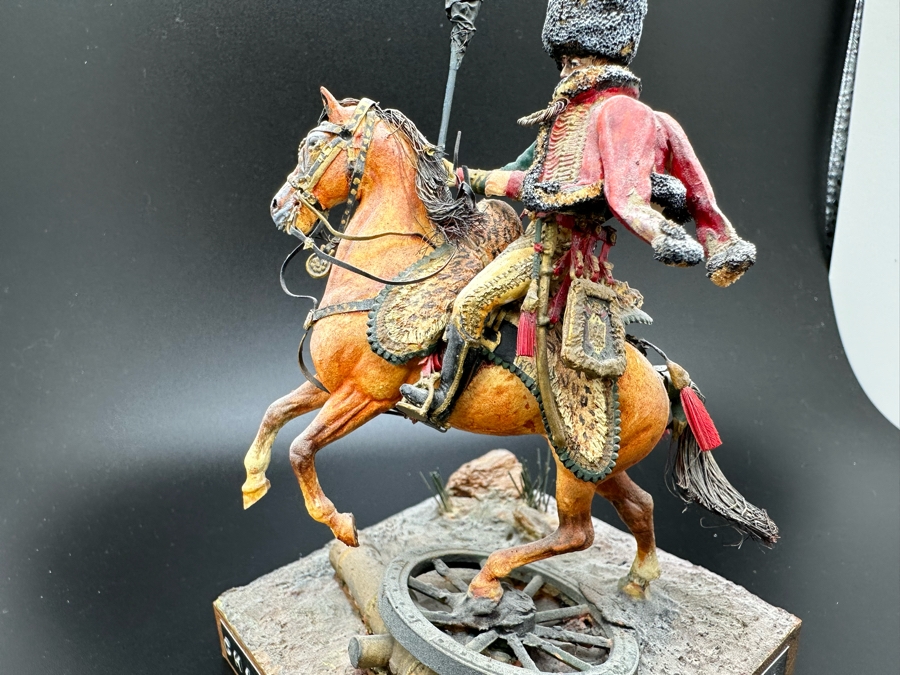 Hand Painted Historex Plastic Miniature Military Figurine Chasseur Guard Toy Soldier On Horse By Dr. David D. Michaels 3W X 3D X 6H [Photo 7]