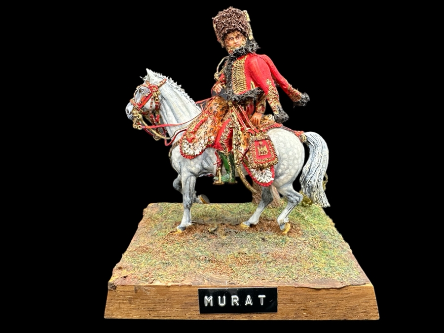 Hand Painted Historex Plastic Miniature Military Figurine Murat Toy Soldier On Horse By Dr. David D. Michaels 4W X 3D X 4H [Photo 1]