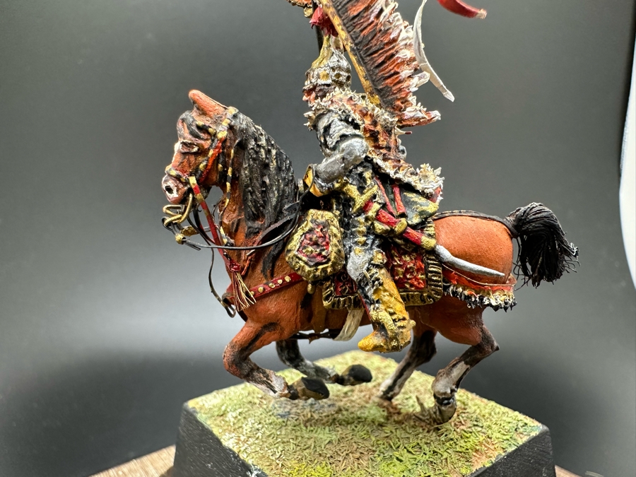 Hand Painted Historex Plastic Miniature Military Figurine Toy Soldier On Horse By Dr. David D. Michaels 1.5W X 1.5D X 3.5H With Glass Dome [Photo 9]