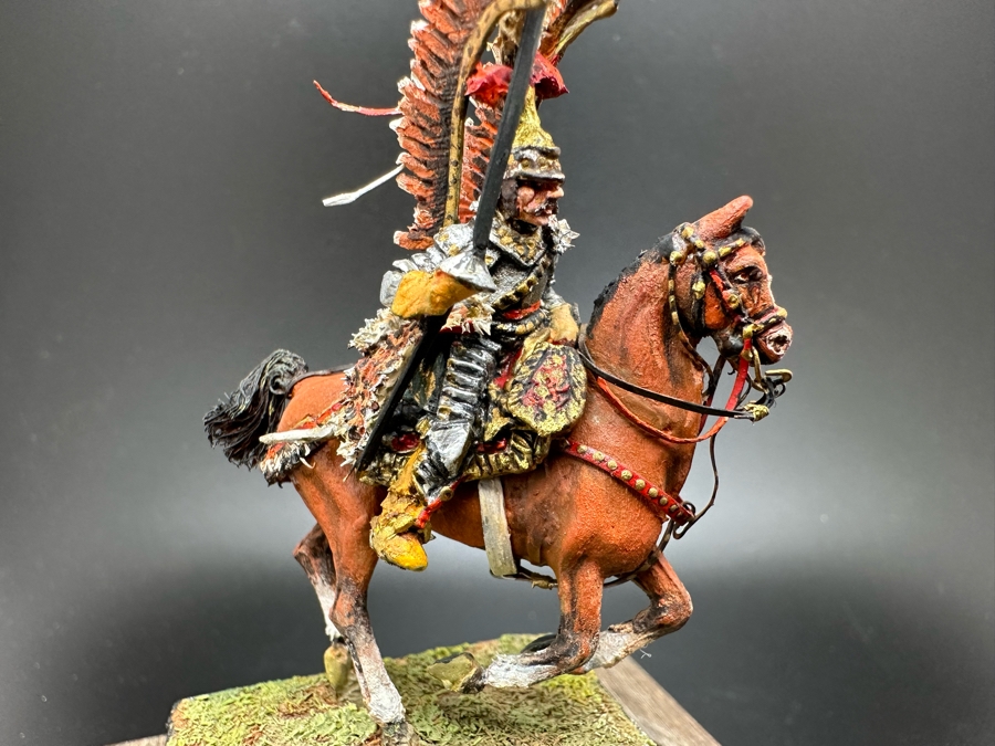 Hand Painted Historex Plastic Miniature Military Figurine Toy Soldier On Horse By Dr. David D. Michaels 1.5W X 1.5D X 3.5H With Glass Dome [Photo 7]