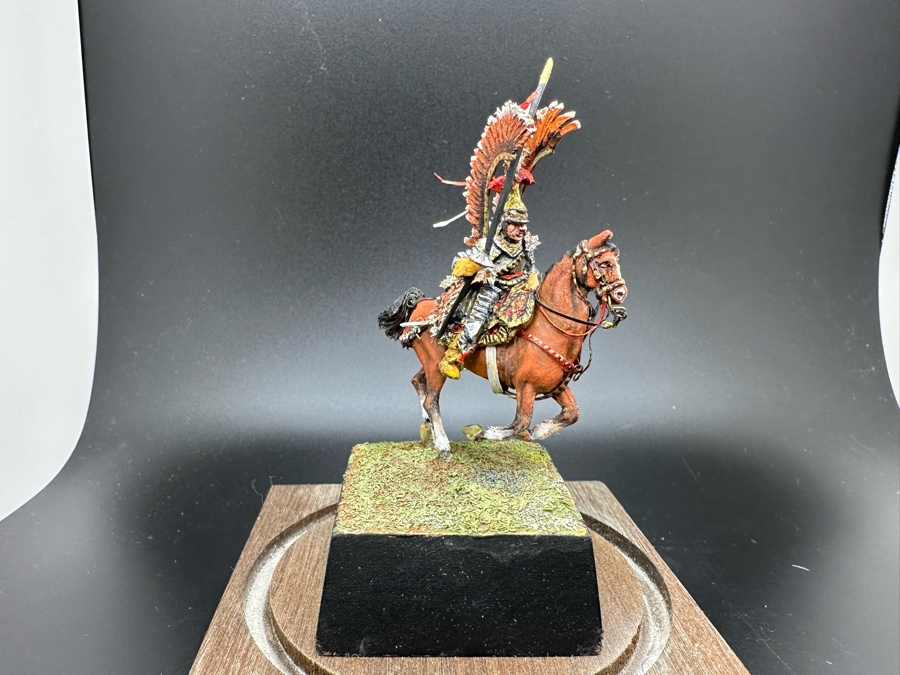 Hand Painted Historex Plastic Miniature Military Figurine Toy Soldier On Horse By Dr. David D. Michaels 1.5W X 1.5D X 3.5H With Glass Dome [Photo 4]