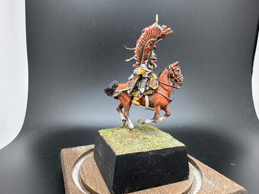 Hand Painted Historex Plastic Miniature Military Figurine Toy Soldier On Horse By Dr. David D. Michaels 1.5W X 1.5D X 3.5H With Glass Dome [Photo 5]