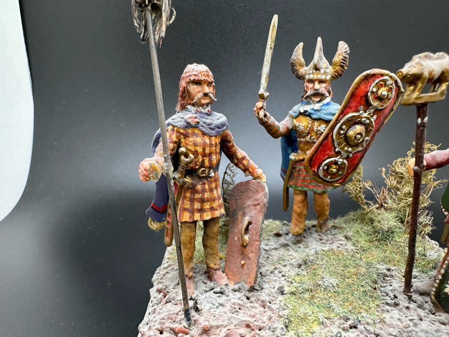 Hand Painted Metal Tin Miniature Military Toy Figurines Ancient British Gallic By Dr. David D. Michaels 4W X 3D X 4H [Photo 3]