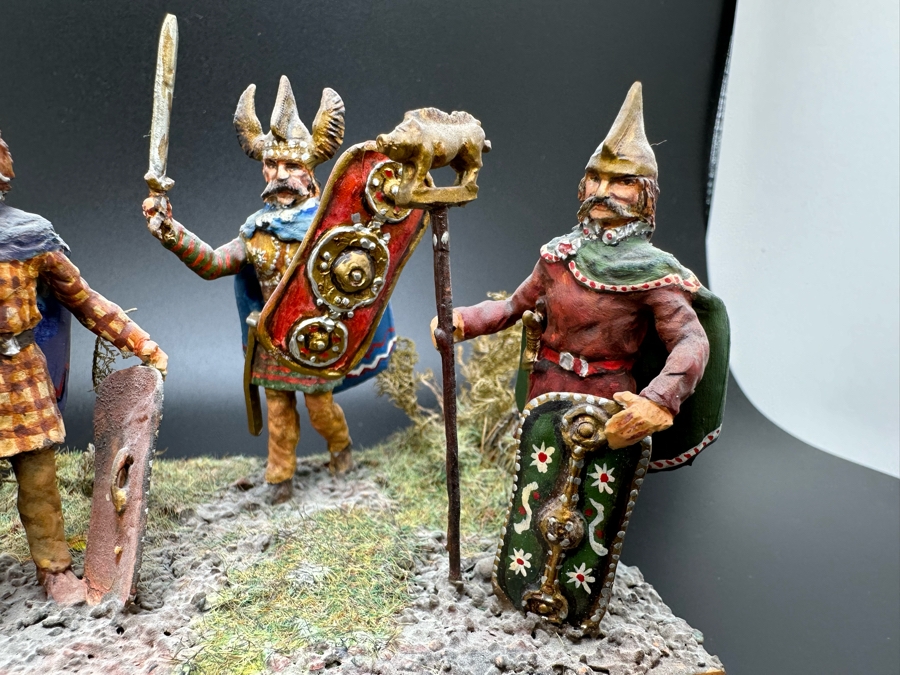 Hand Painted Metal Tin Miniature Military Toy Figurines Ancient British Gallic By Dr. David D. Michaels 4W X 3D X 4H [Photo 5]