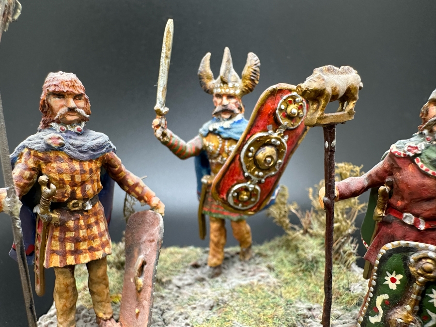 Hand Painted Metal Tin Miniature Military Toy Figurines Ancient British Gallic By Dr. David D. Michaels 4W X 3D X 4H [Photo 4]