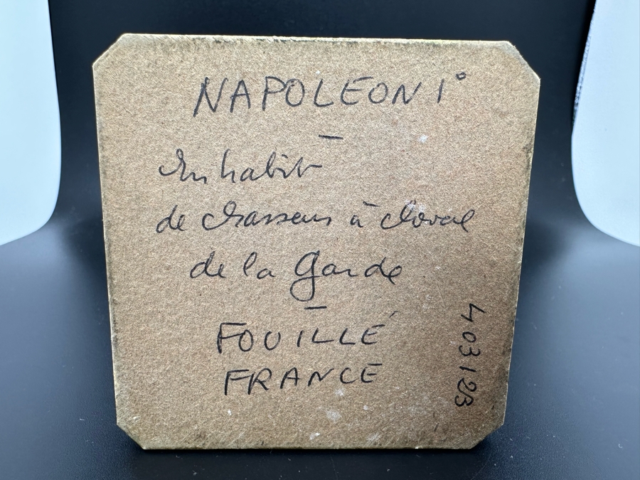 Rare Signed Georges Fouille Napoleon The 1st Hand Painted Metal Tin Lead Miniature Military Figurine Toy Soldier 3W X 3D X 7H [Photo 10]