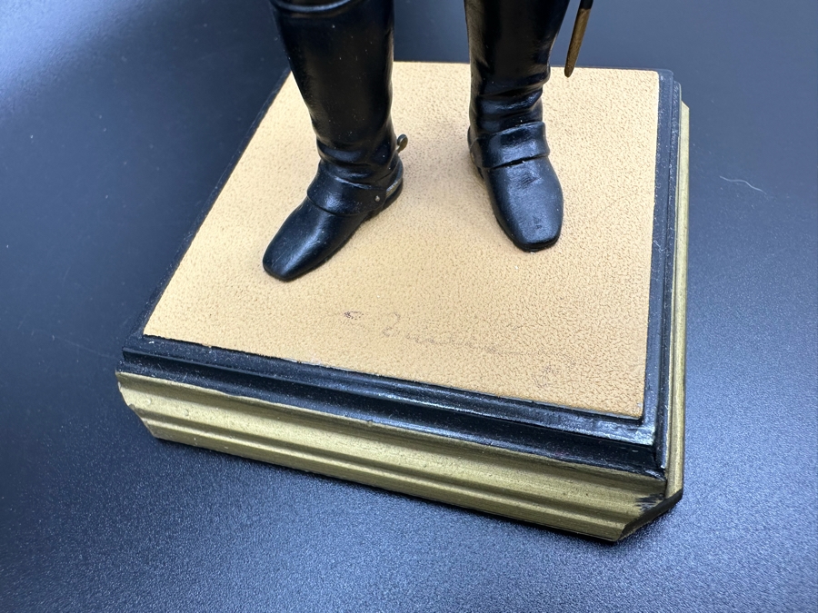 Rare Signed Georges Fouille Napoleon The 1st Hand Painted Metal Tin Lead Miniature Military Figurine Toy Soldier 3W X 3D X 7H [Photo 16]