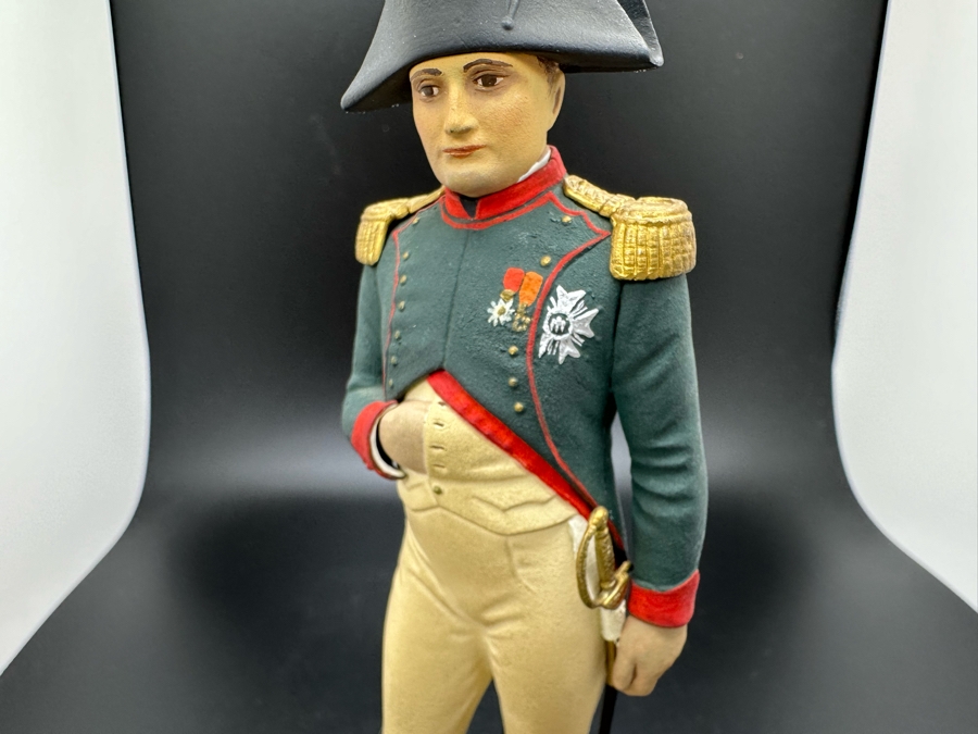 Rare Signed Georges Fouille Napoleon The 1st Hand Painted Metal Tin Lead Miniature Military Figurine Toy Soldier 3W X 3D X 7H [Photo 11]