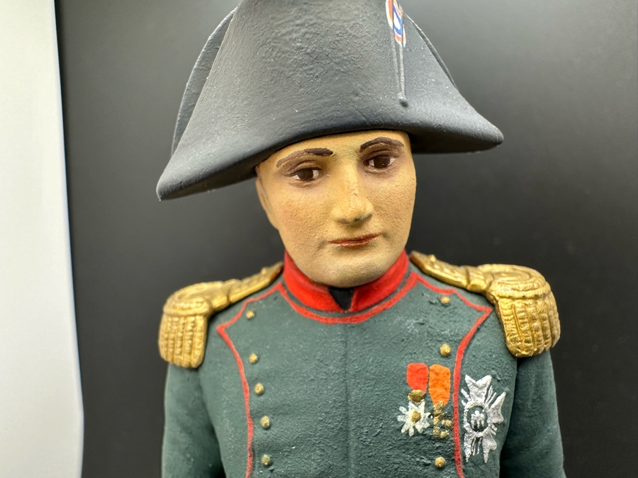 Rare Signed Georges Fouille Napoleon The 1st Hand Painted Metal Tin Lead Miniature Military Figurine Toy Soldier 3W X 3D X 7H [Photo 6]
