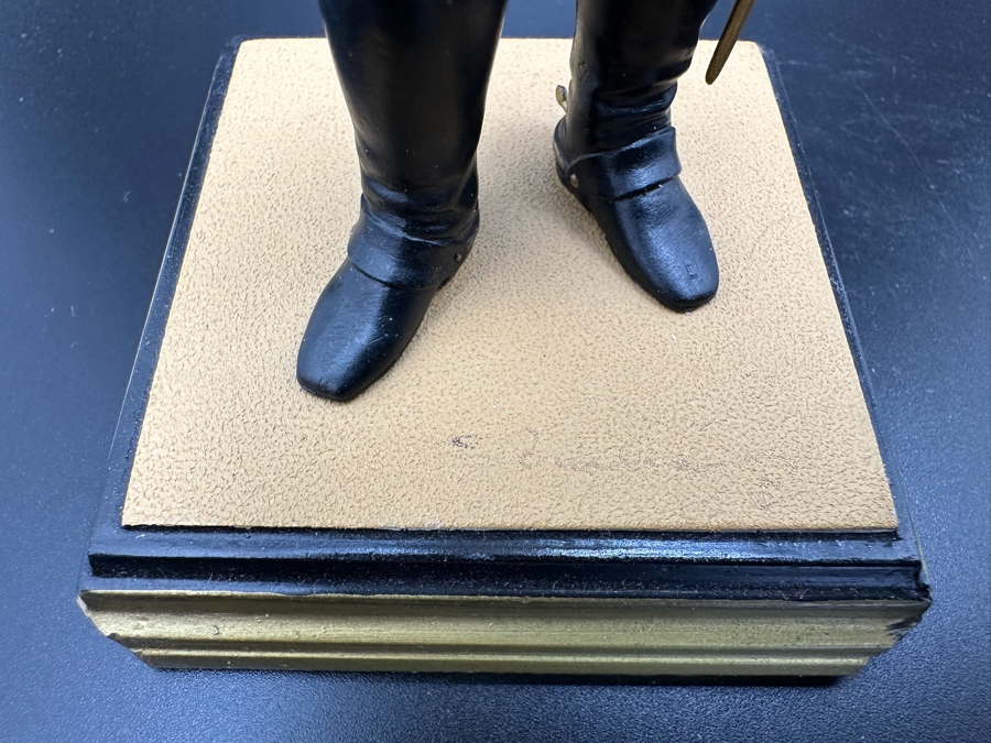 Rare Signed Georges Fouille Napoleon The 1st Hand Painted Metal Tin Lead Miniature Military Figurine Toy Soldier 3W X 3D X 7H [Photo 3]