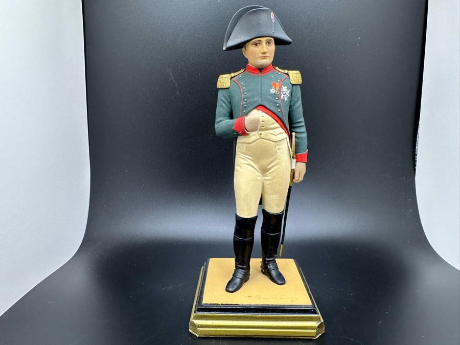 Rare Signed Georges Fouille Napoleon The 1st Hand Painted Metal Tin Lead Miniature Military Figurine Toy Soldier 3W X 3D X 7H [Photo 4]