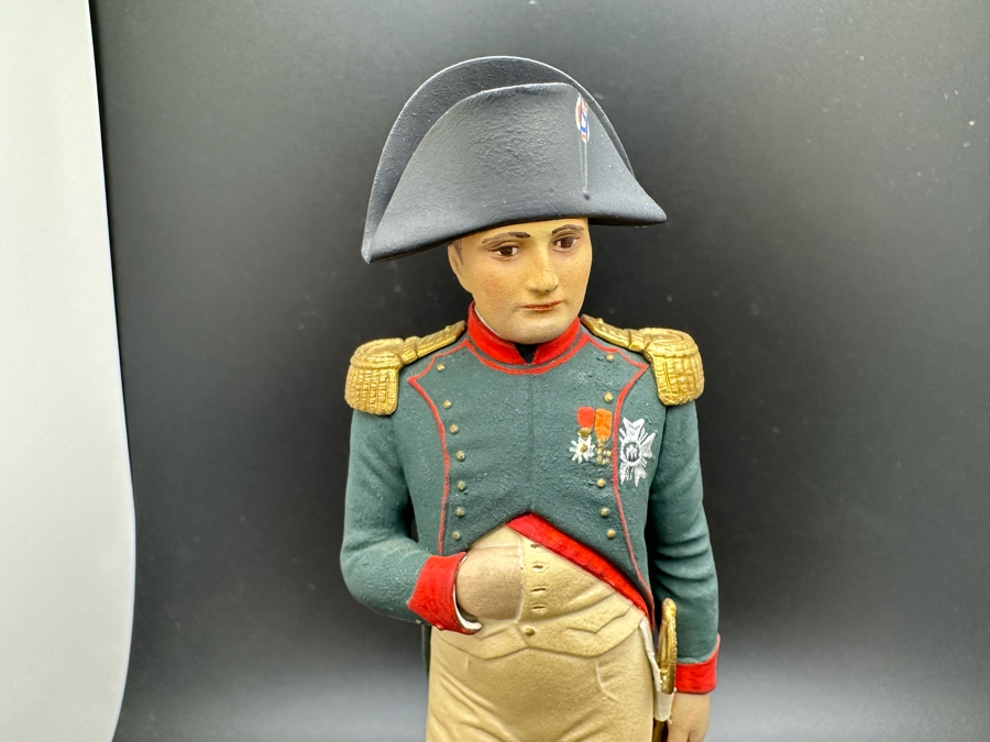 Rare Signed Georges Fouille Napoleon The 1st Hand Painted Metal Tin Lead Miniature Military Figurine Toy Soldier 3W X 3D X 7H [Photo 5]