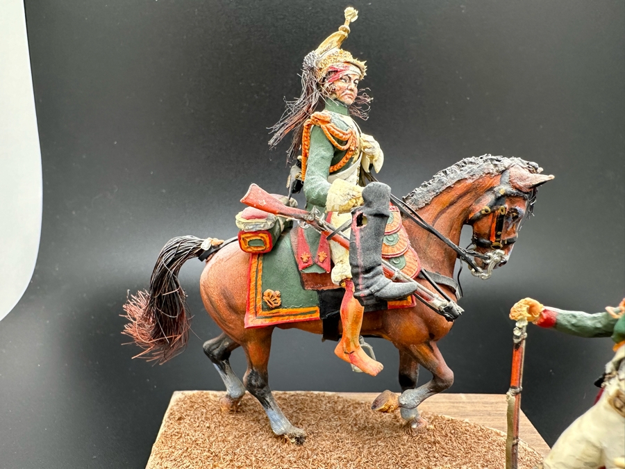 Hand Painted Historex Plastic Miniature Military Figurine Toy Soldier On Horse By Dr. David D. Michaels 4W X 3D X 4H [Photo 5]