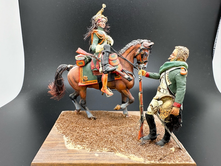 Hand Painted Historex Plastic Miniature Military Figurine Toy Soldier On Horse By Dr. David D. Michaels 4W X 3D X 4H [Photo 4]