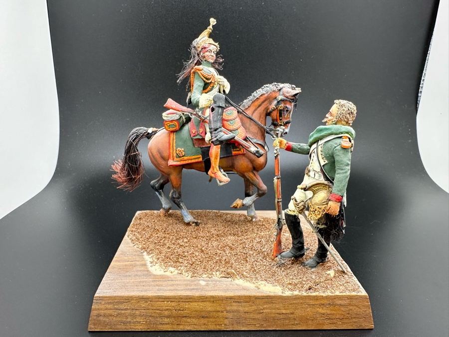 Hand Painted Historex Plastic Miniature Military Figurine Toy Soldier On Horse By Dr. David D. Michaels 4W X 3D X 4H [Photo 3]