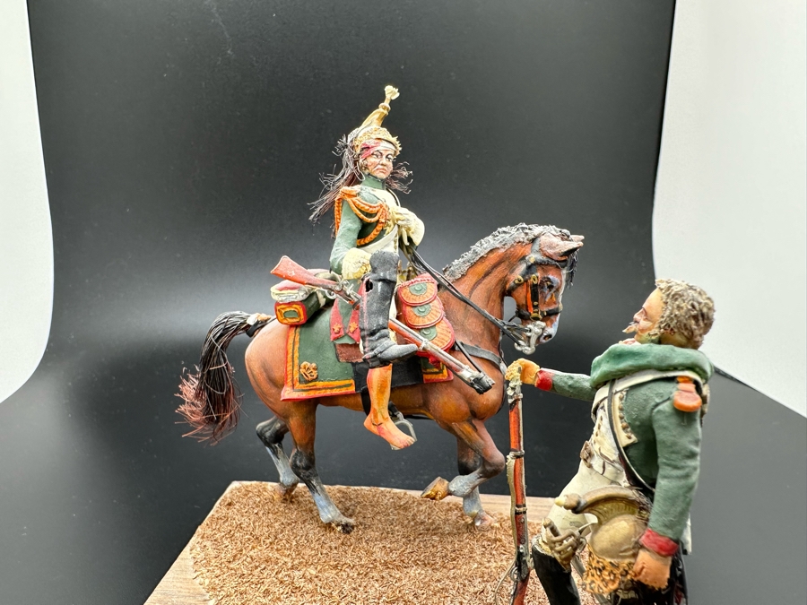 Hand Painted Historex Plastic Miniature Military Figurine Toy Soldier On Horse By Dr. David D. Michaels 4W X 3D X 4H [Photo 12]
