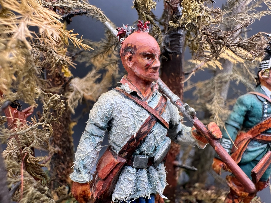 Hand Painted Metal Tin Miniature Military Figurines Toy Soldiers By Dr. David D. Michaels With Wooden Stand And Acrylic Cover 5W X 8H [Photo 5]