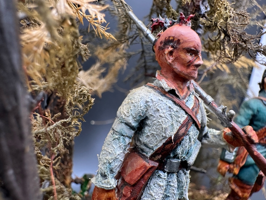 Hand Painted Metal Tin Miniature Military Figurines Toy Soldiers By Dr. David D. Michaels With Wooden Stand And Acrylic Cover 5W X 8H [Photo 6]