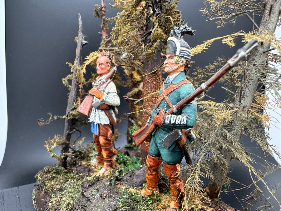 Hand Painted Metal Tin Miniature Military Figurines Toy Soldiers By Dr. David D. Michaels With Wooden Stand And Acrylic Cover 5W X 8H [Photo 11]