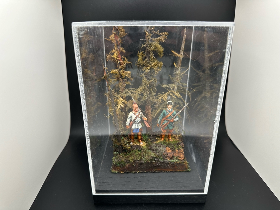 Hand Painted Metal Tin Miniature Military Figurines Toy Soldiers By Dr. David D. Michaels With Wooden Stand And Acrylic Cover 5W X 8H [Photo 15]