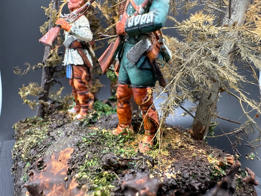 Hand Painted Metal Tin Miniature Military Figurines Toy Soldiers By Dr. David D. Michaels With Wooden Stand And Acrylic Cover 5W X 8H [Photo 12]