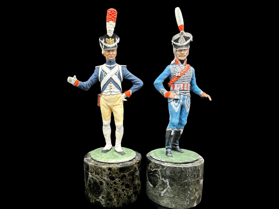 Hand Painted Metal Tin Miniature Military Figurines Toy Soldiers By Dr. David D. Michaels 4.5H [Photo 1]