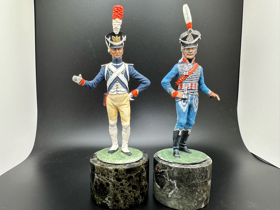 Hand Painted Metal Tin Miniature Military Figurines Toy Soldiers By Dr. David D. Michaels 4.5H [Photo 2]