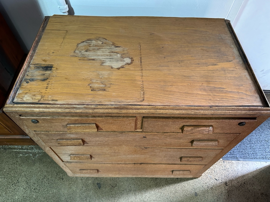 Antique Salvaged Chest Of Drawers From The USS Josiah Bartlett World War II Merchant Ship 36W X 22D X 35H (NOTE: PICK UP IN NEWPORT BEACH BY APPOINTMENT) [Photo 8]