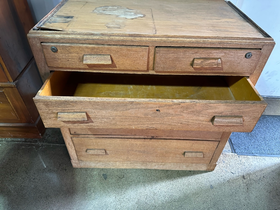 Antique Salvaged Chest Of Drawers From The USS Josiah Bartlett World War II Merchant Ship 36W X 22D X 35H (NOTE: PICK UP IN NEWPORT BEACH BY APPOINTMENT) [Photo 7]