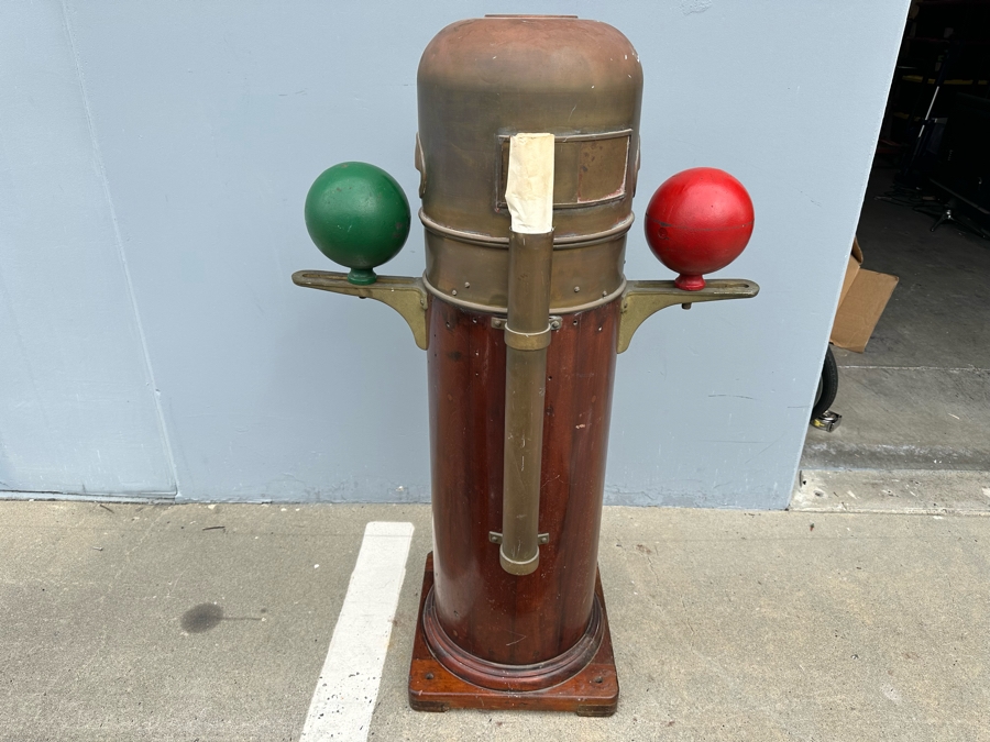 Vintage 1942 WWII Navy Ship Compensating Binnacle Type MBF By The Lionel Corporation New York NY Serial No. 12019 33W X 51H [Photo 24]