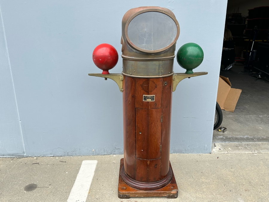 Vintage 1942 WWII Navy Ship Compensating Binnacle Type MBF By The Lionel Corporation New York NY Serial No. 12019 33W X 51H [Photo 4]